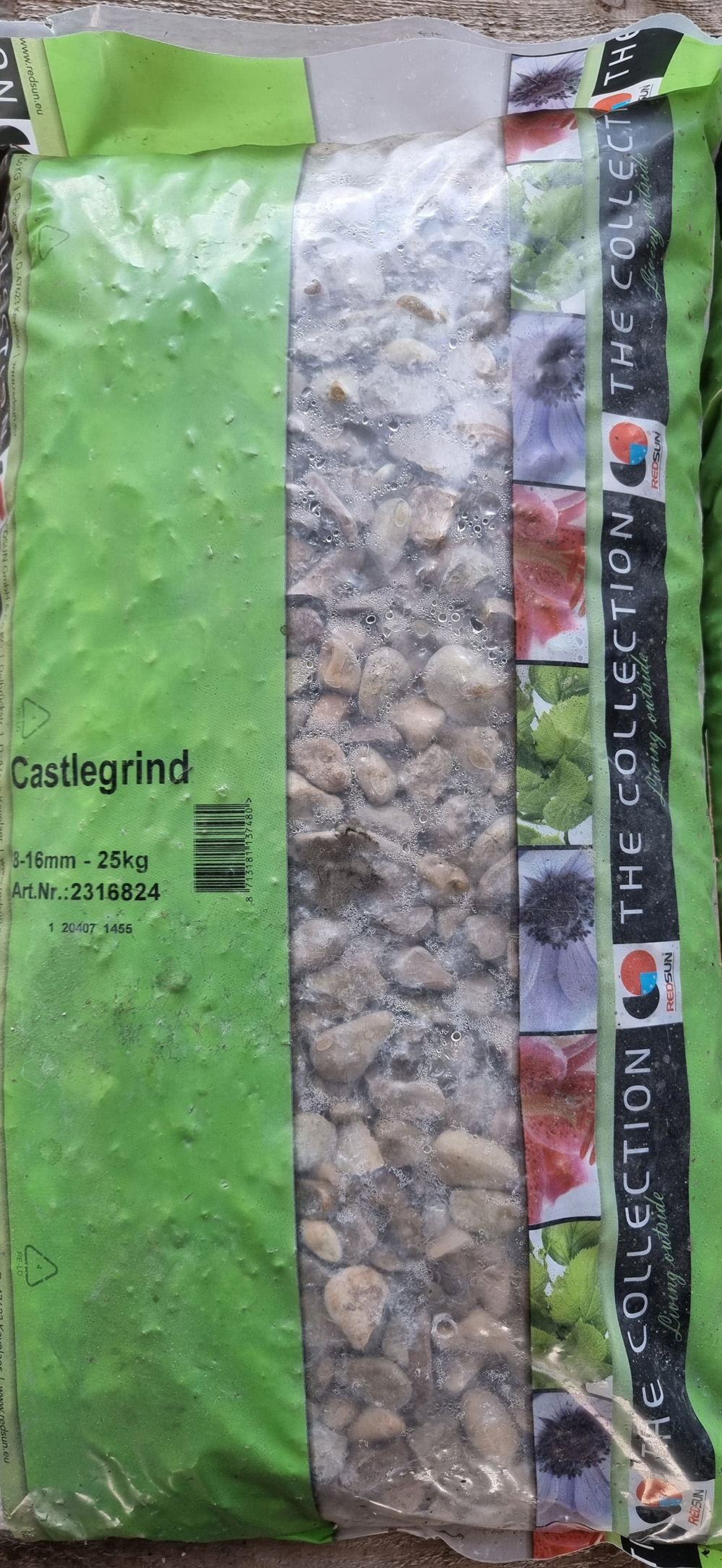 Quarzkies Redsun Castlegrind 8-16 mm beige
