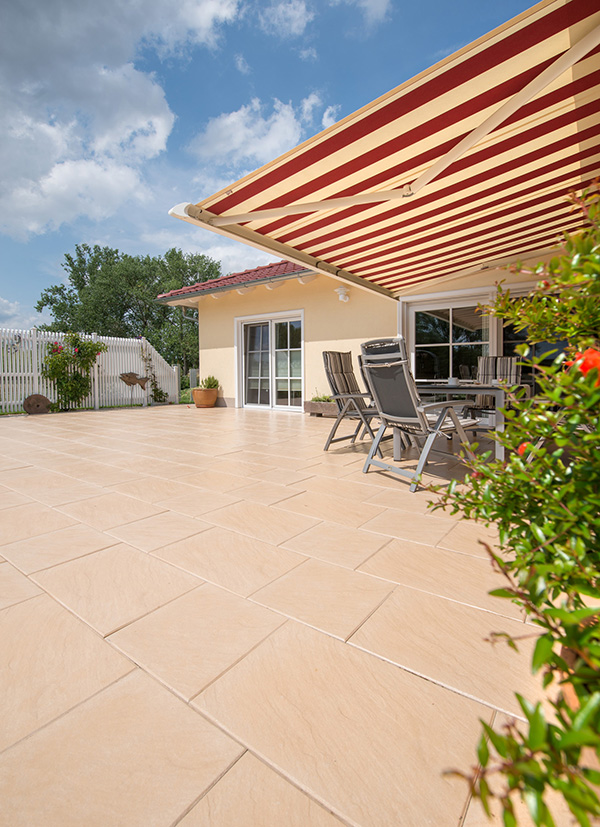 KANN Terrassenplatte Andalusia® beige strukturiert 40x40x3,8 cm