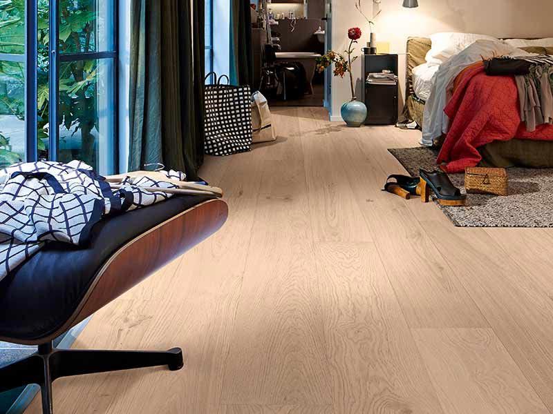 MEISTER Lindura® Holzboden HD 400 Eiche lebhaft cremeweiß 2200x205x11 mm