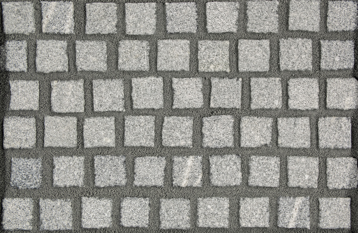 Granit Pflaster hellgrau 10x10x8 cm